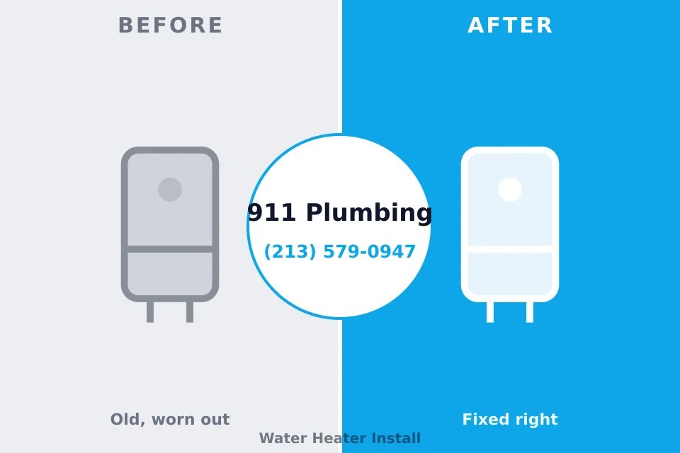 Before and after: plumbing repair Pike Creek, DE